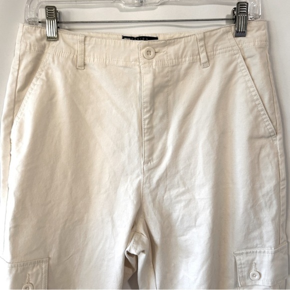 ASOS DESIGN Men’s White Cargo Regular Rise Tapered Pants Size 30x32 - Picture 2 of 11